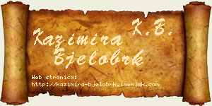 Kazimira Bjelobrk vizit kartica